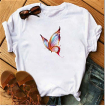 Butterfly Tree Print Ladies T-shirt