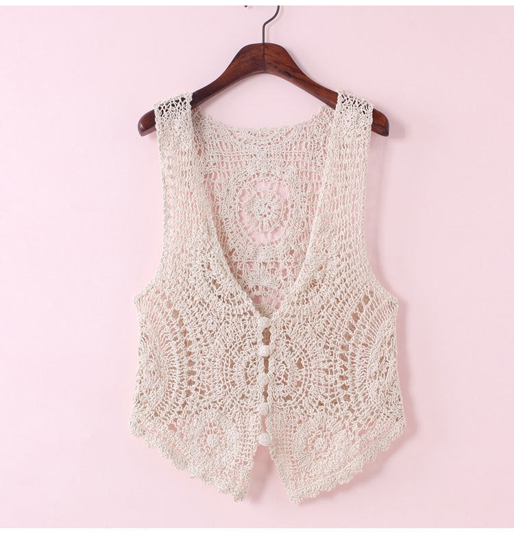 Ladies Summer Hollow Lace Thin Vest